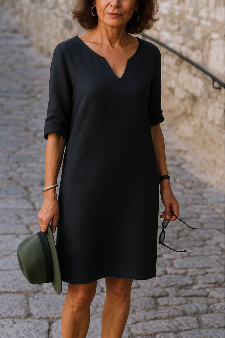 Renée™ | Robe élégante à col en V