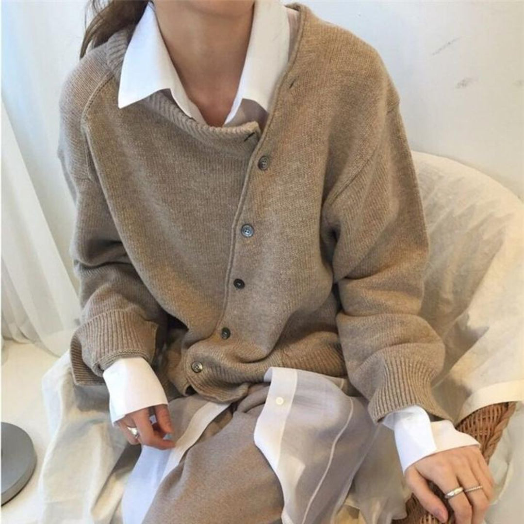 Emmelie™ | Cardigan Asymétrique Élégant