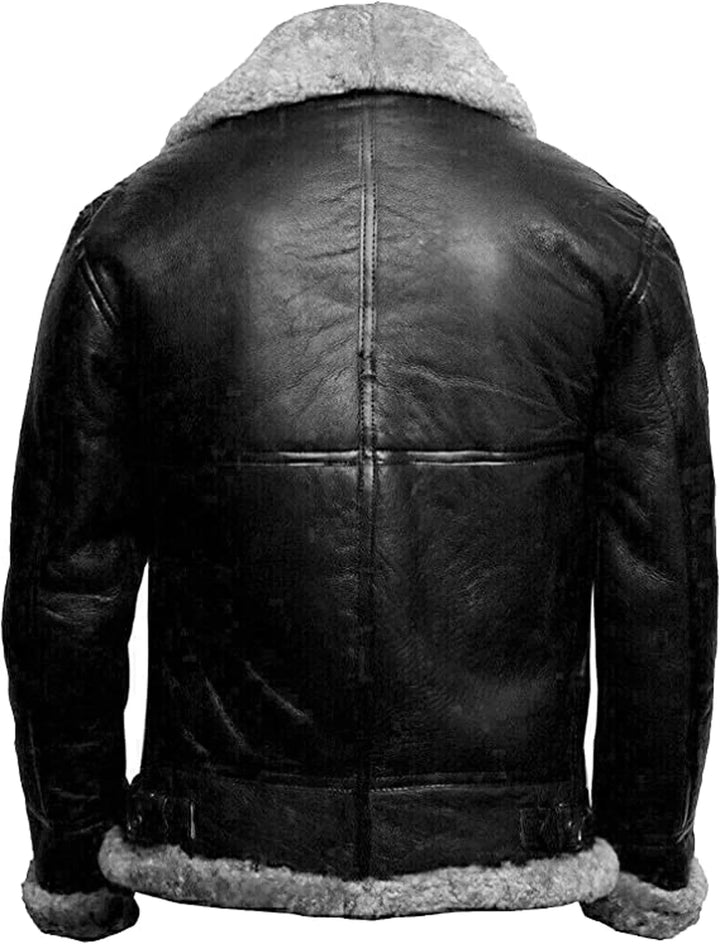 James™ | Leather Jacket with Faux Fur
