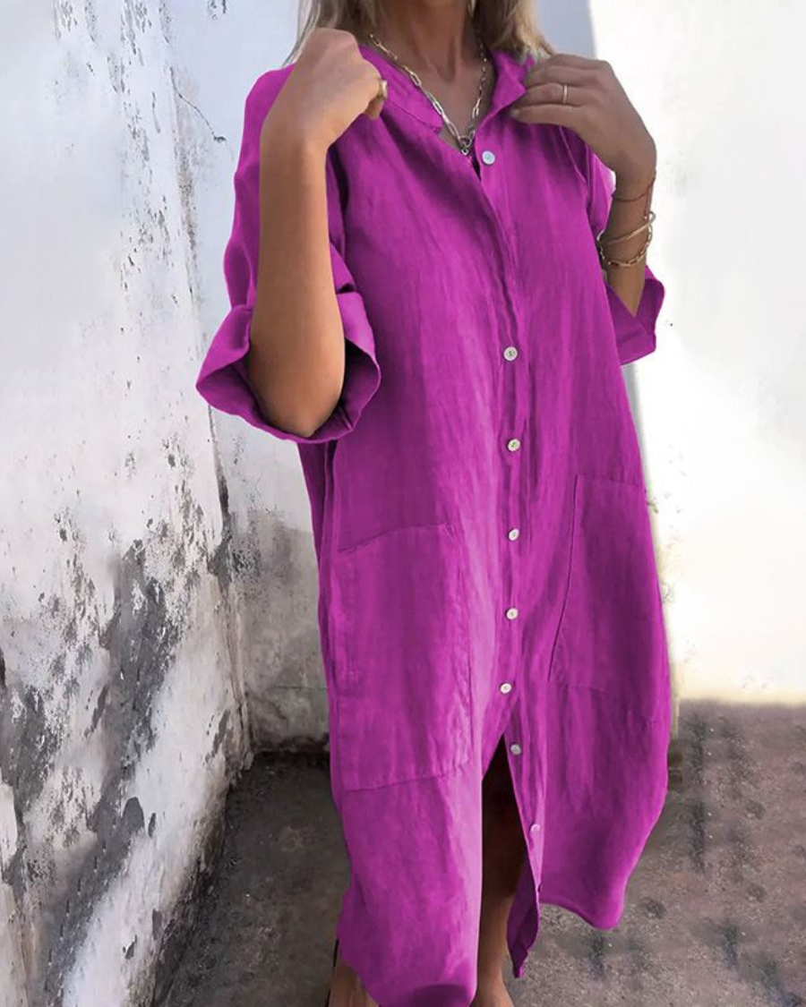 Saphira™ | Robe-chemise décontractée style Ibiza