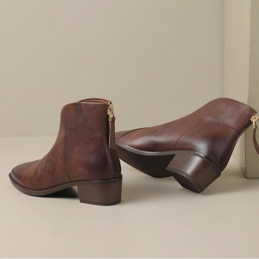 Lorène™ | Bottines de Luxe avec Talon Élégant