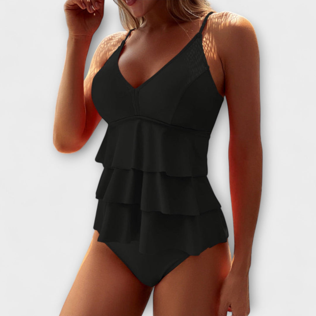 Léonie™ | Maillot volanté col en V