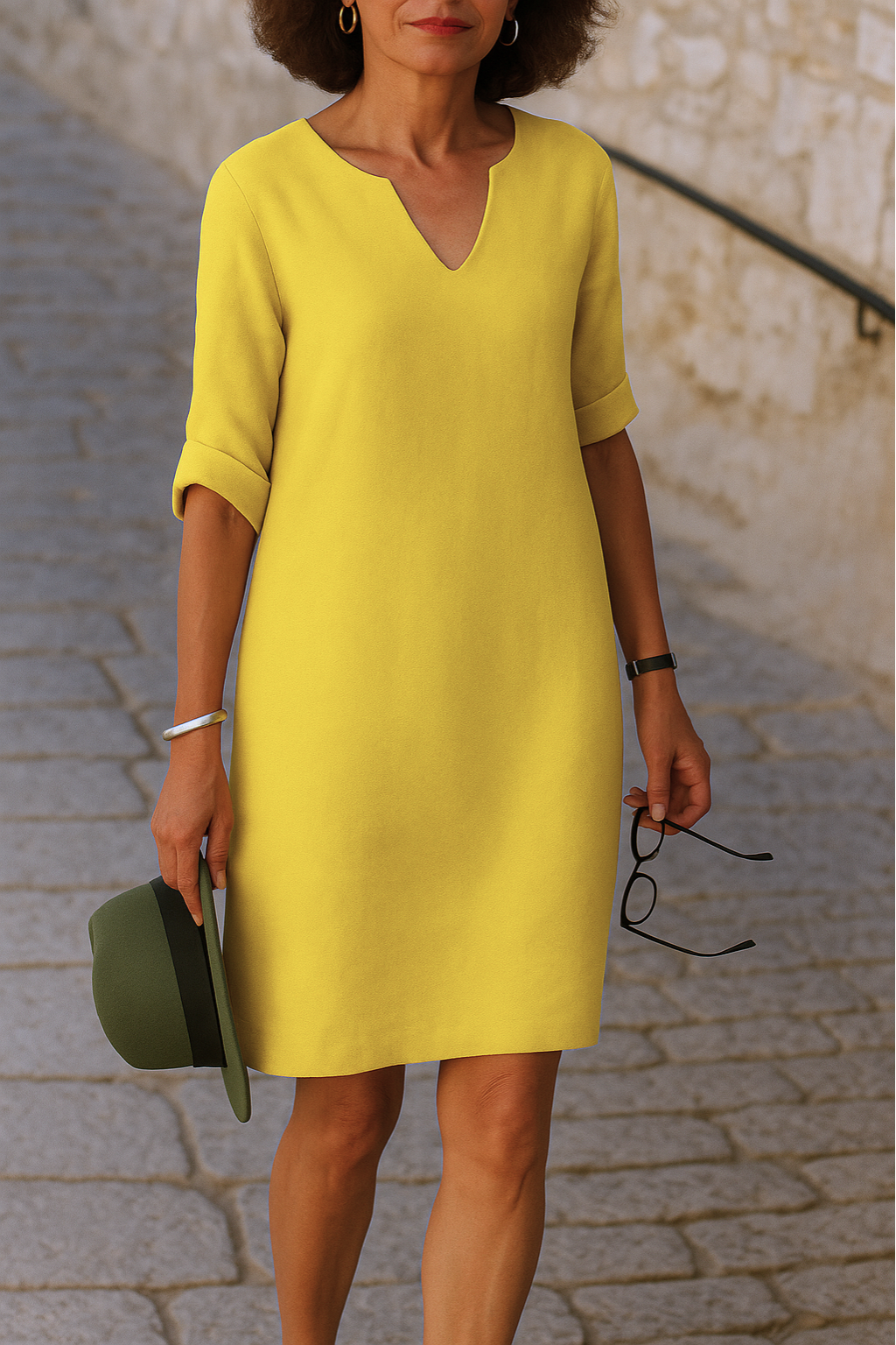 Renée™ | Robe élégante à col en V