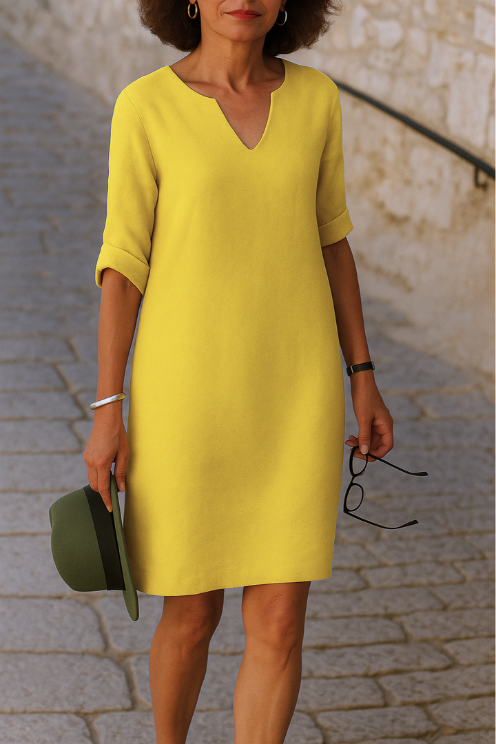 Renée™ | Robe élégante à col en V