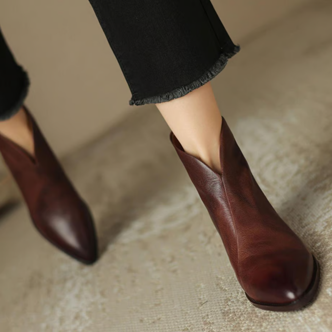 Lorène™ | Bottines de Luxe avec Talon Élégant