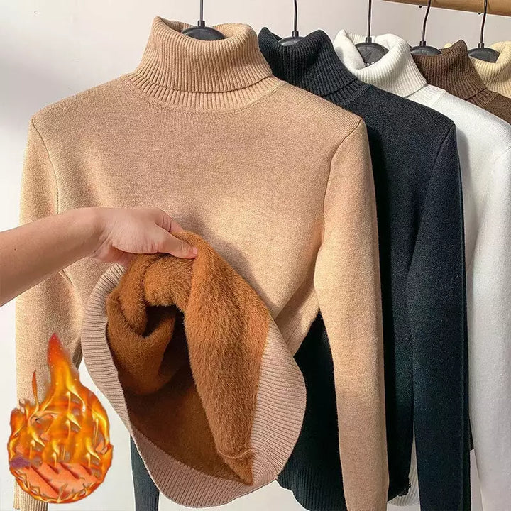 Delphine™ | Pull Luxe Col Roulé Doublé en Fleece