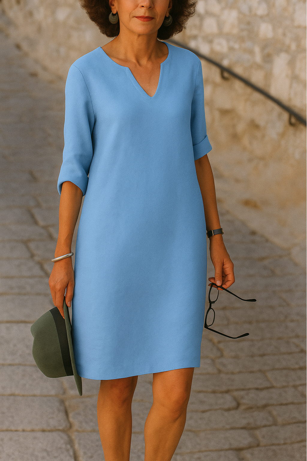 Renée™ | Robe élégante à col en V