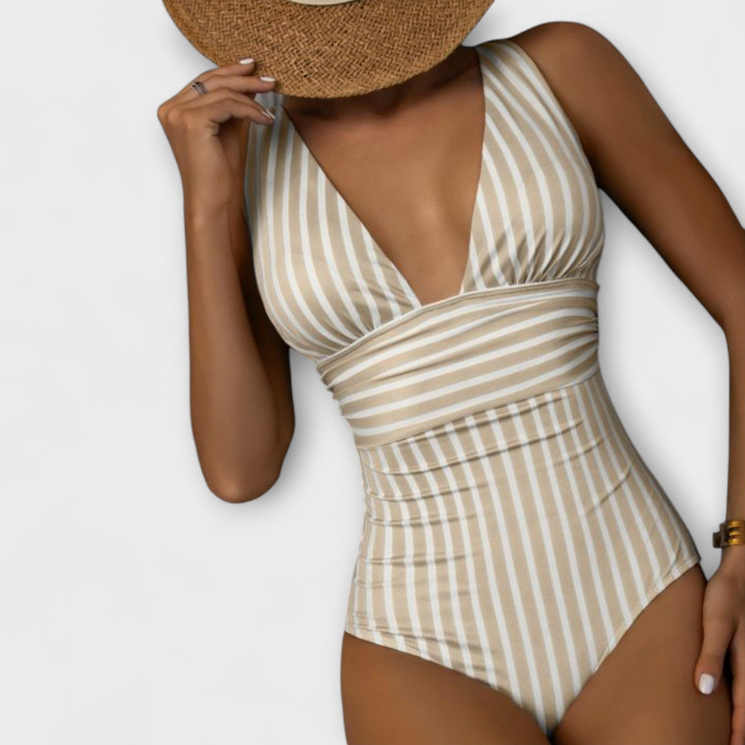 Nola™ | Maillot rayé & taille flatteuse
