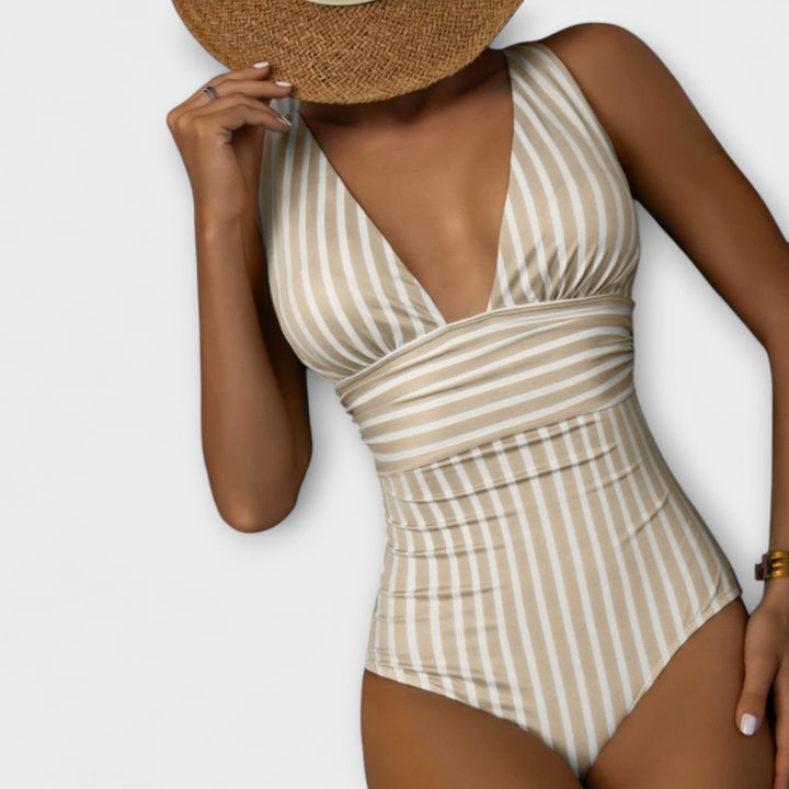 Nola™ | Maillot rayé & taille flatteuse