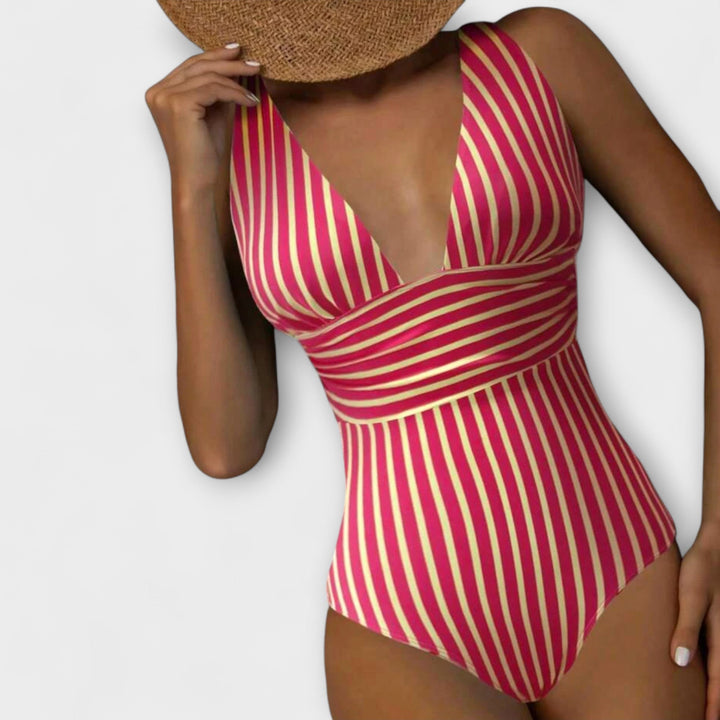 Nola™ | Maillot rayé & taille flatteuse