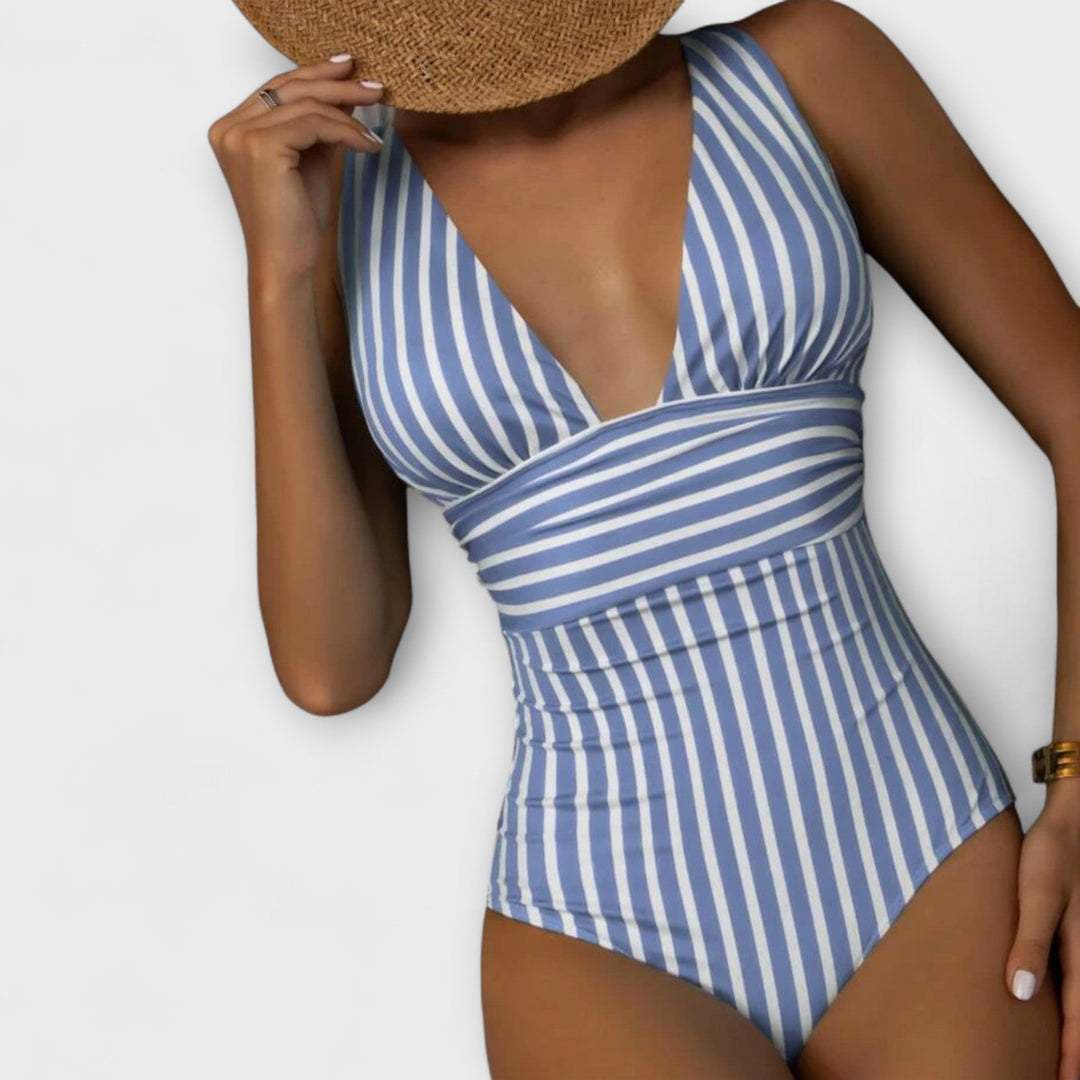 Nola™ | Maillot rayé & taille flatteuse