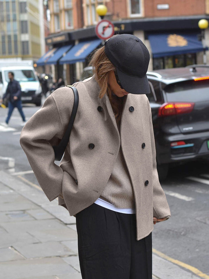 Élodie™ | Veste Tendance à Double Boutonnage