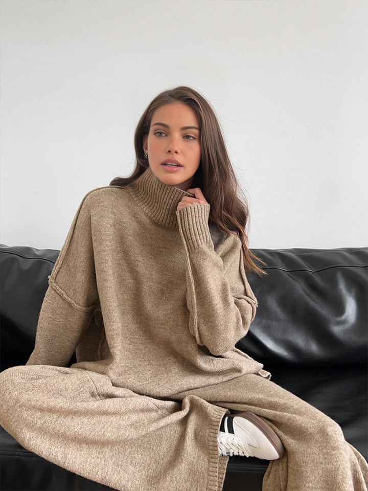 Delia™ | Ensemble Tricoté à Col Roulé