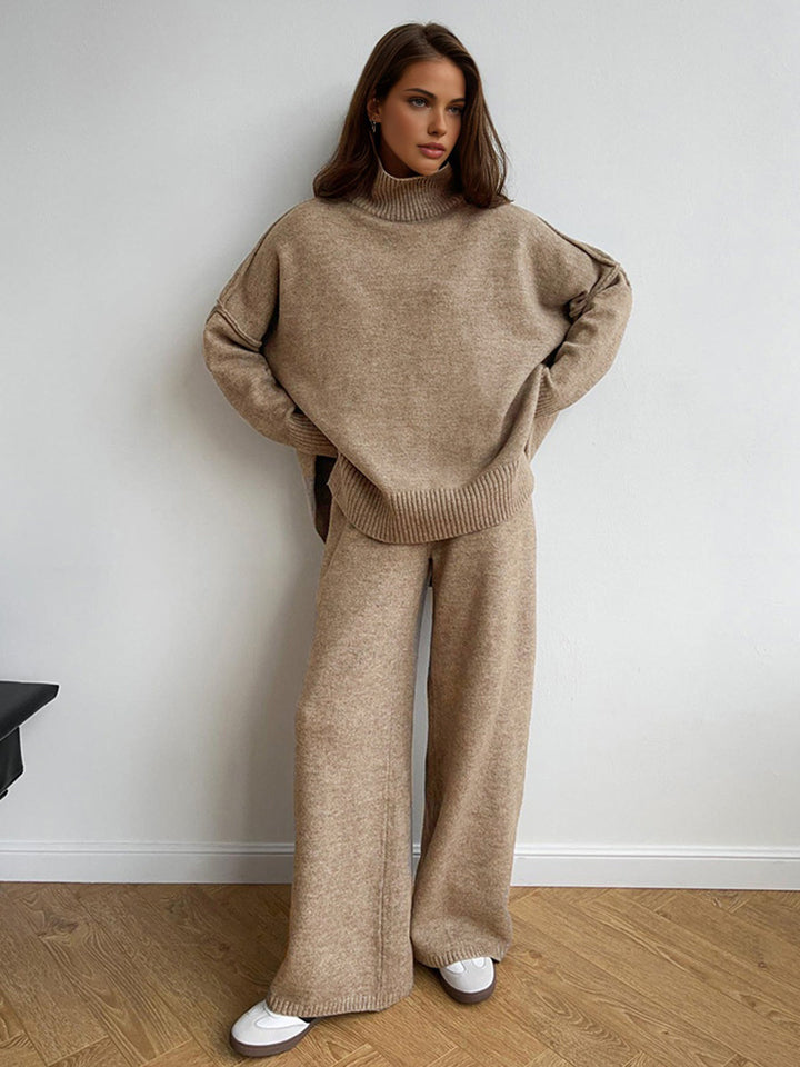 Delia™ | Ensemble Tricoté à Col Roulé