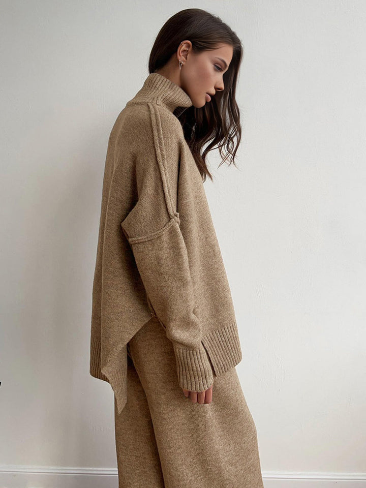 Delia™ | Ensemble Tricoté à Col Roulé