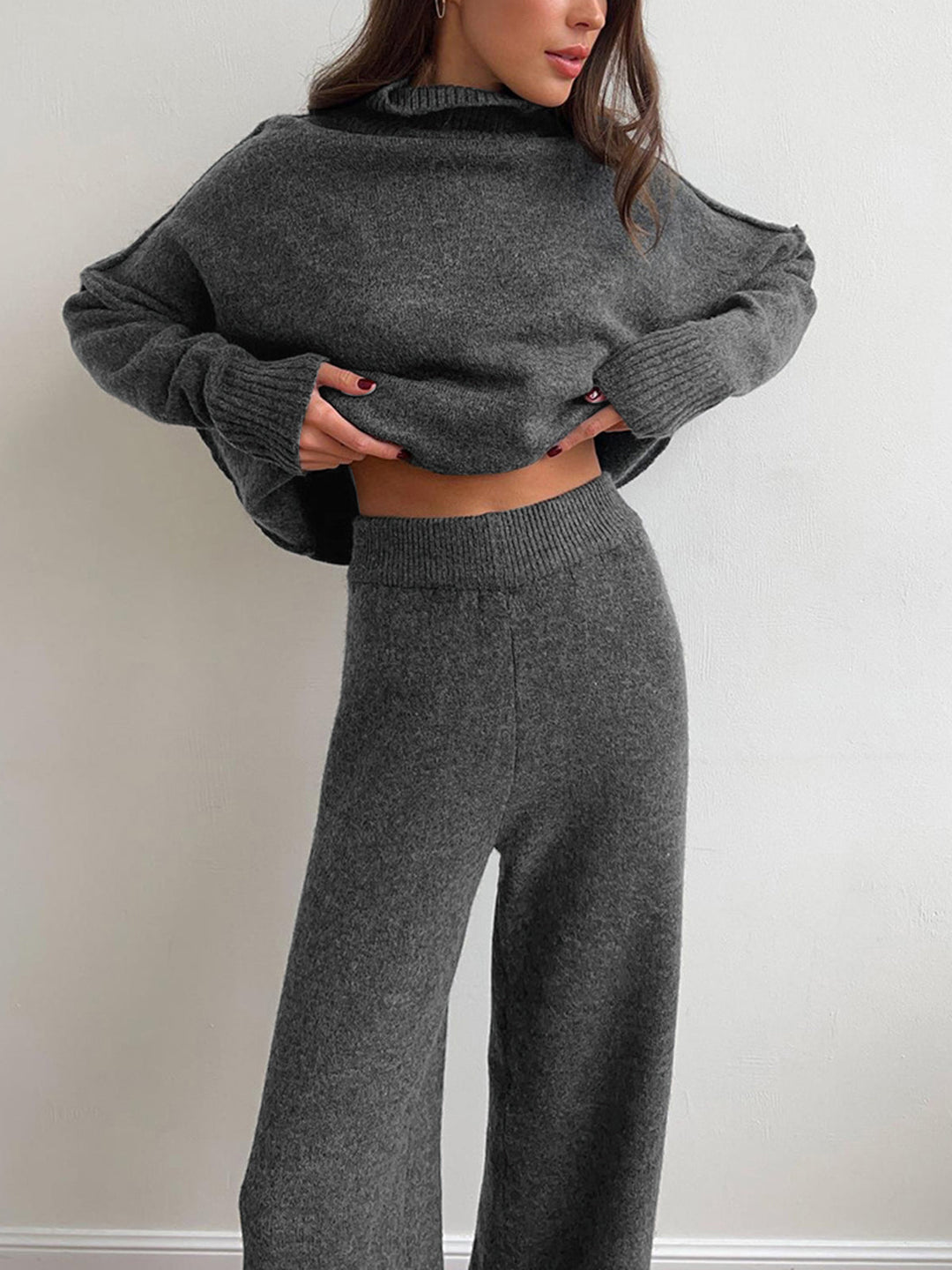Delia™ | Ensemble Tricoté à Col Roulé