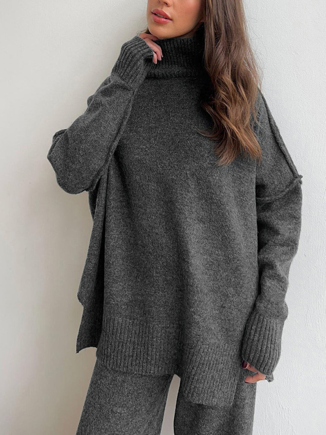 Delia™ | Ensemble Tricoté à Col Roulé