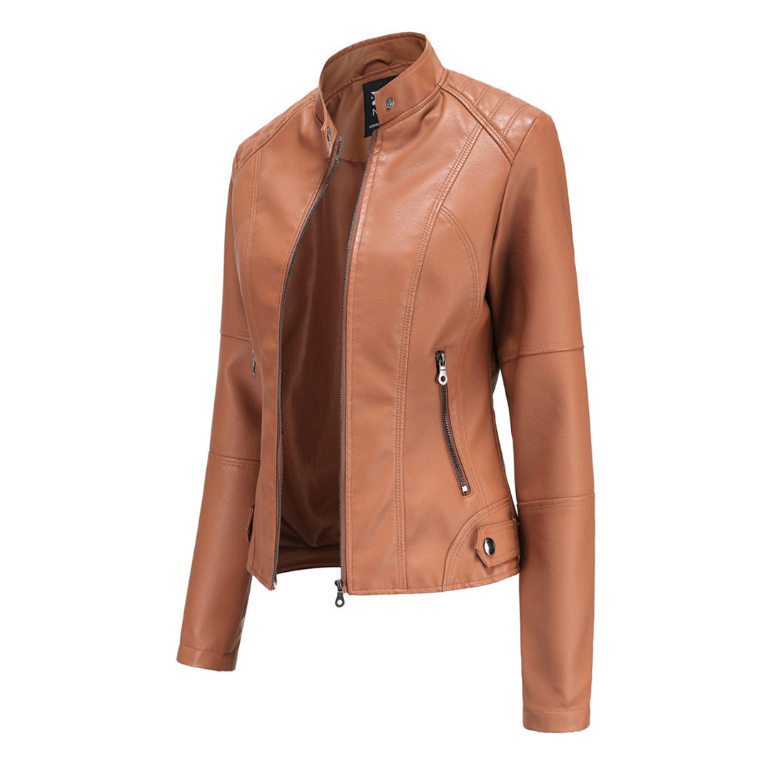 Milena™ | Veste en Cuir Élégante