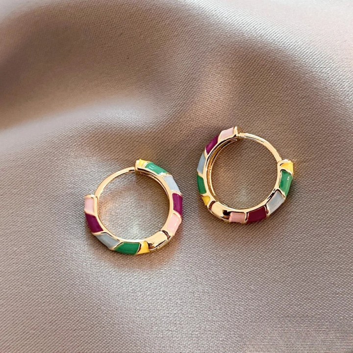 Oriane™ | Éclat coloré Boucles d’oreilles Pendantes