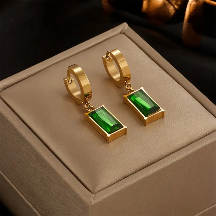 Orelie™ | Parure collier et boucles d’oreilles à l’éclat doré