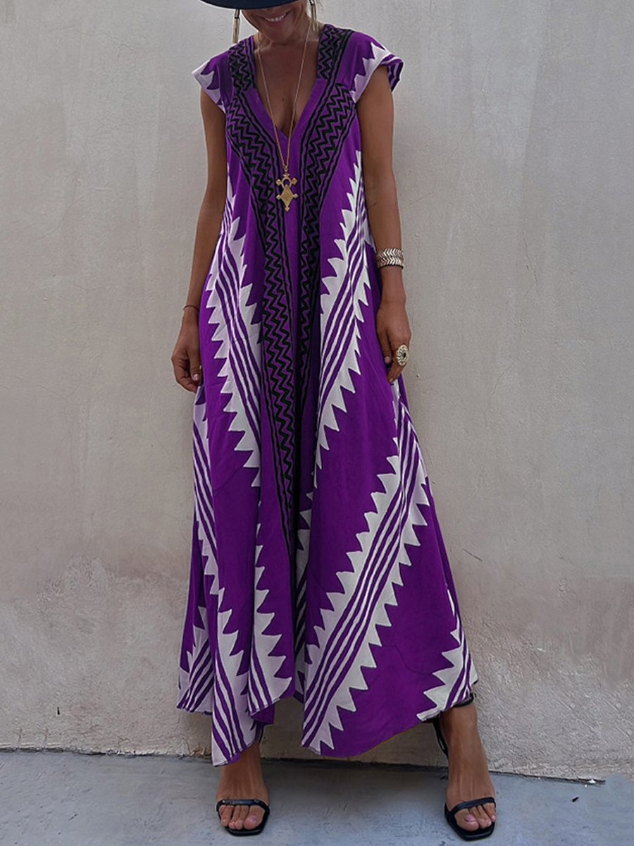 Zina™ | Robe bohème à motif tribal