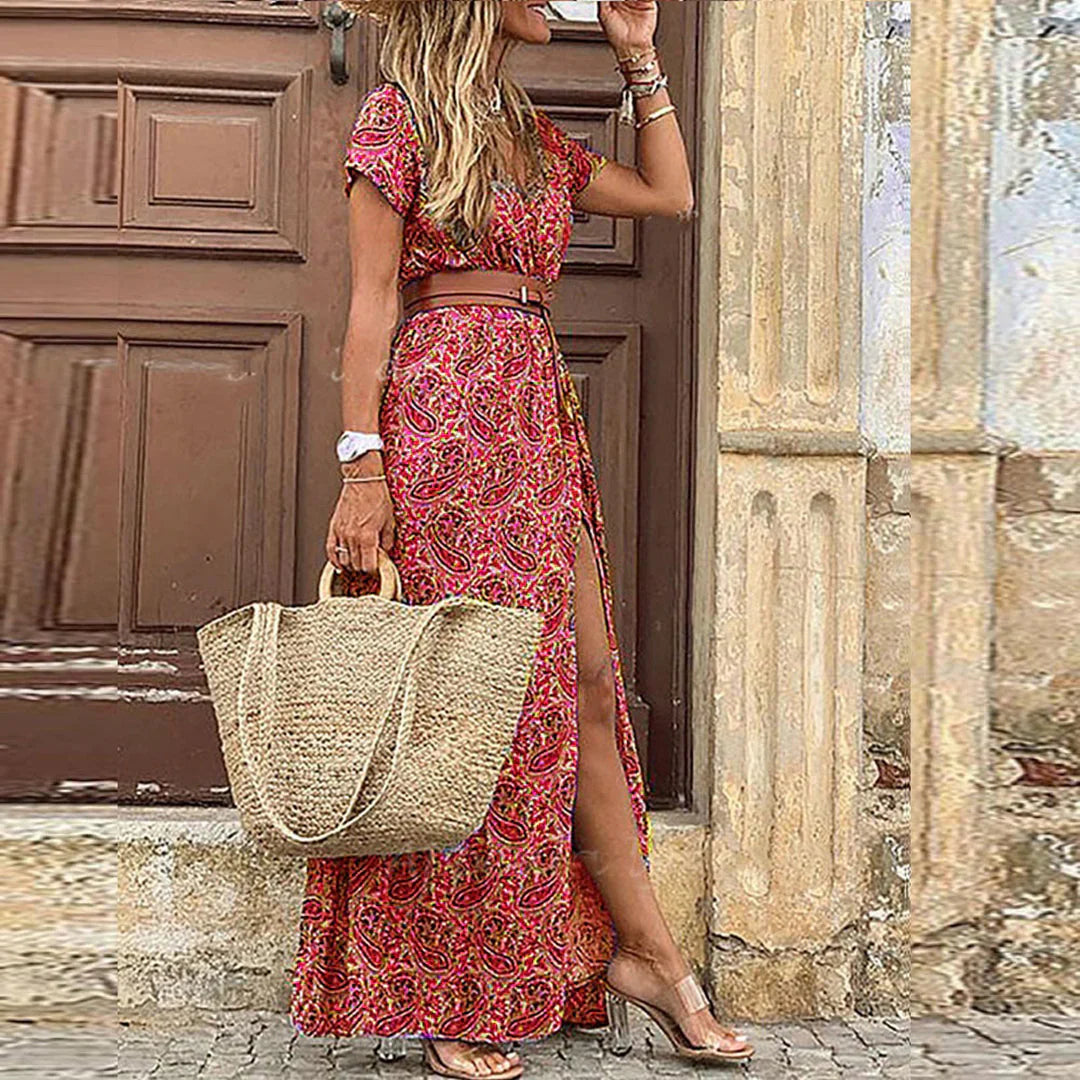 Camille™ | Élégance naturelle Robe Longue Fleurie