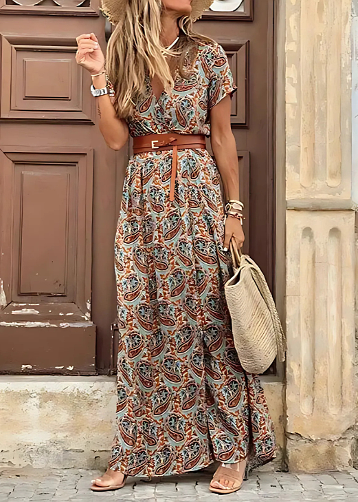 Camille™ | Élégance naturelle Robe Longue Fleurie