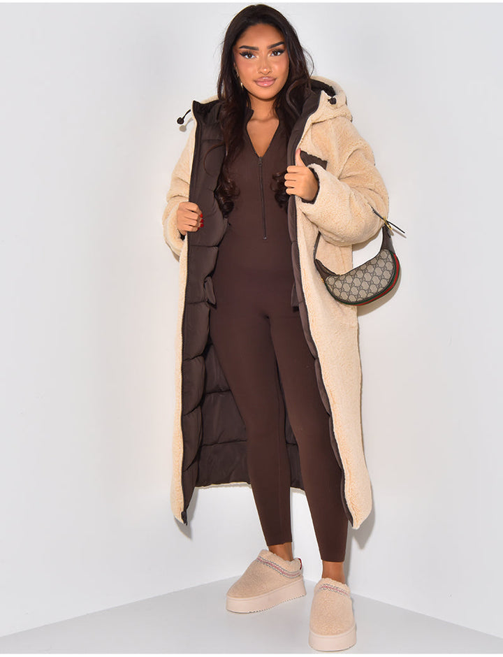 Valérie™ | Manteau d'Hiver Réversible avec Doublure Teddy