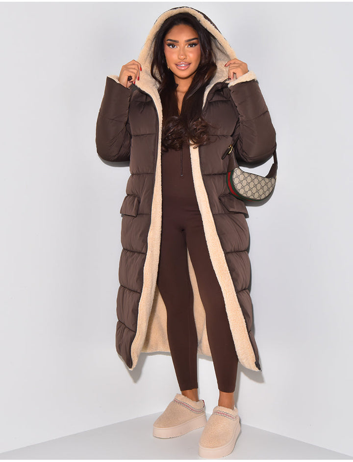 Valérie™ | Manteau d'Hiver Réversible avec Doublure Teddy