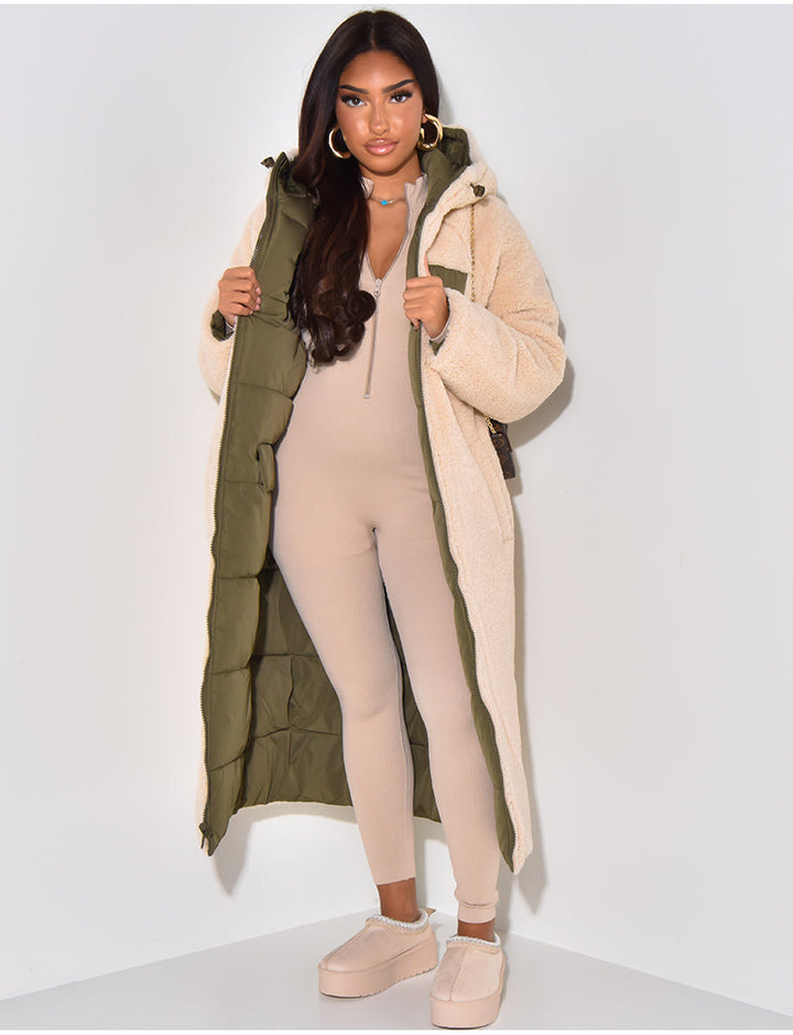 Valérie™ | Manteau d'Hiver Réversible avec Doublure Teddy