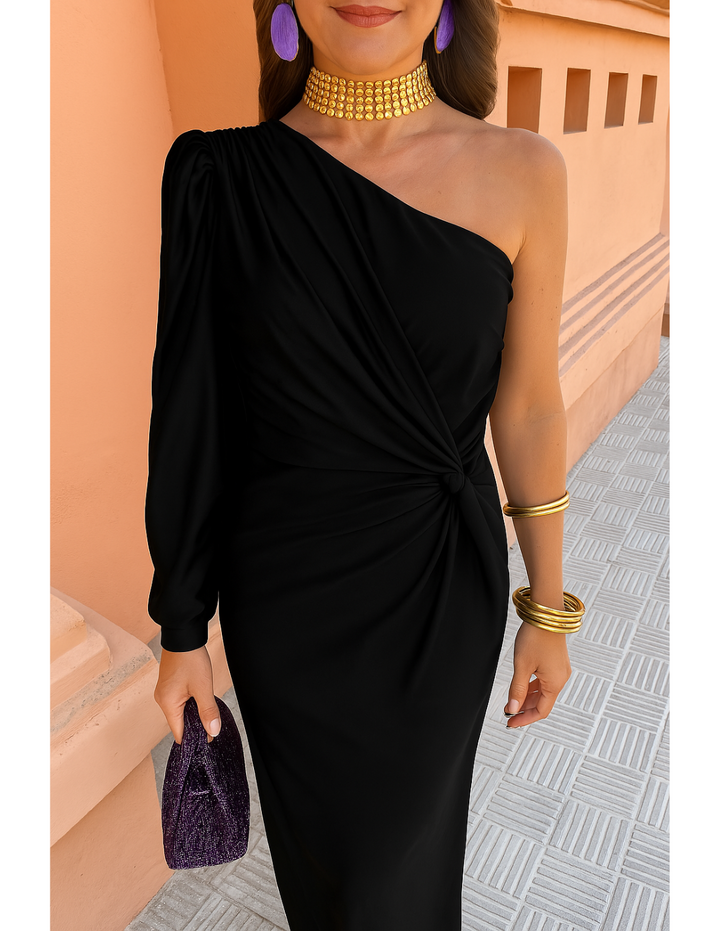 Célestine™ | Robe asymétrique à une épaule