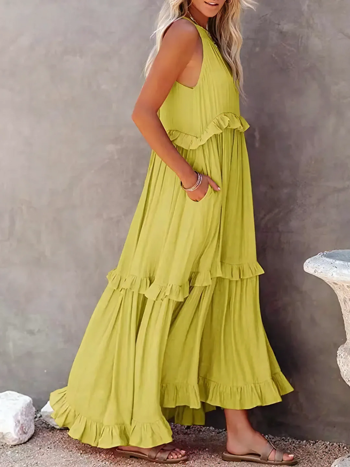 Elira™ | Élégance légère Robe Longue Fleurie
