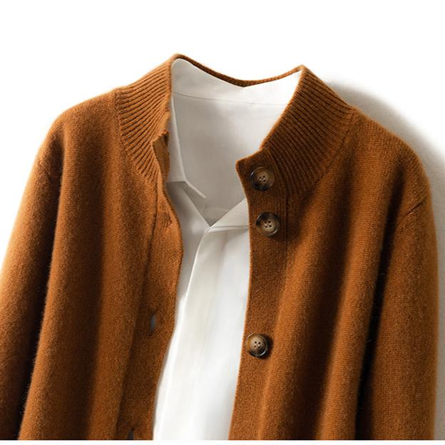 Margaux™ | Cardigan Classique à Boutons camel