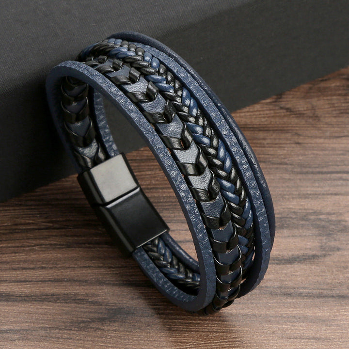 Bastien™ | Bracelet tressé en cuir Homme