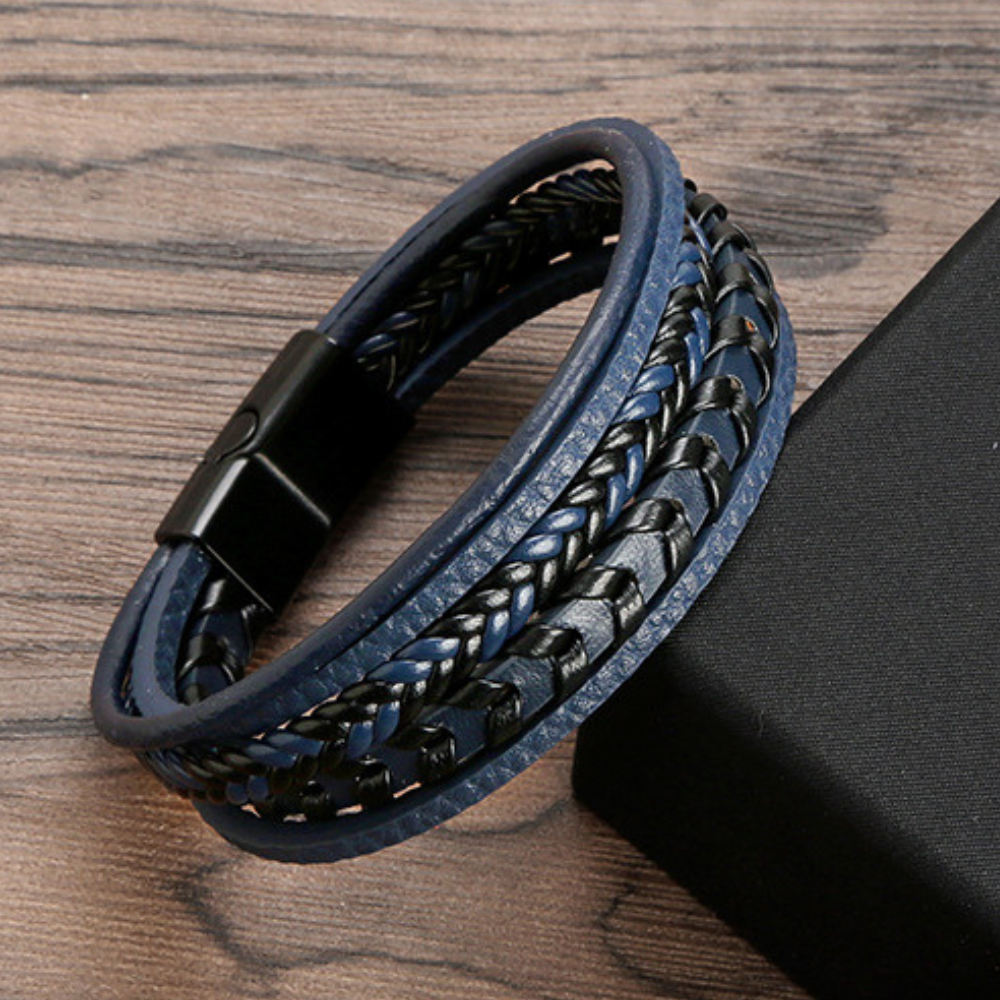Bastien™ | Bracelet tressé en cuir Homme