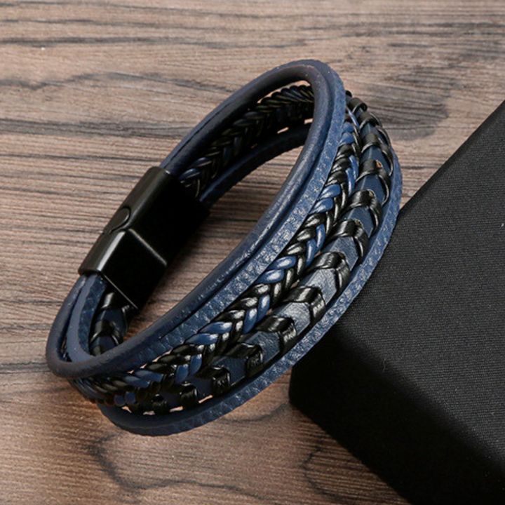 Bastien™ | Bracelet tressé en cuir Homme
