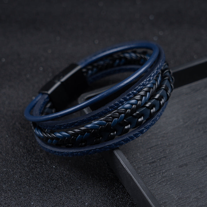 Bastien™ | Bracelet tressé en cuir Homme
