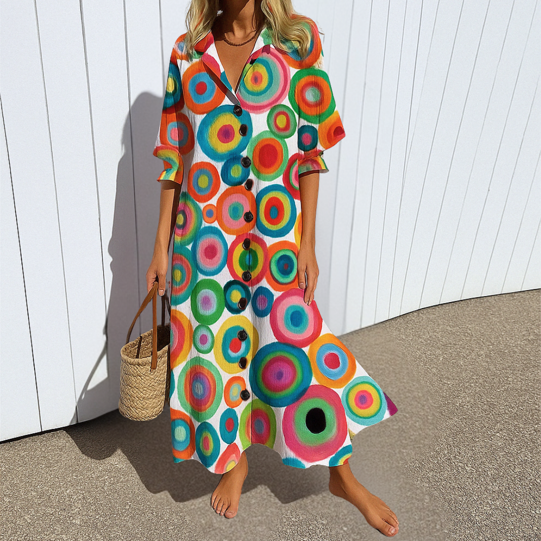 Jasmine™ | Robe Longue à Boutons