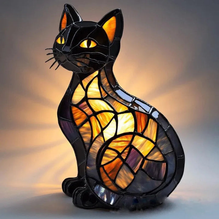 Mira™ | Lampe chat en verre coloré envoûtante