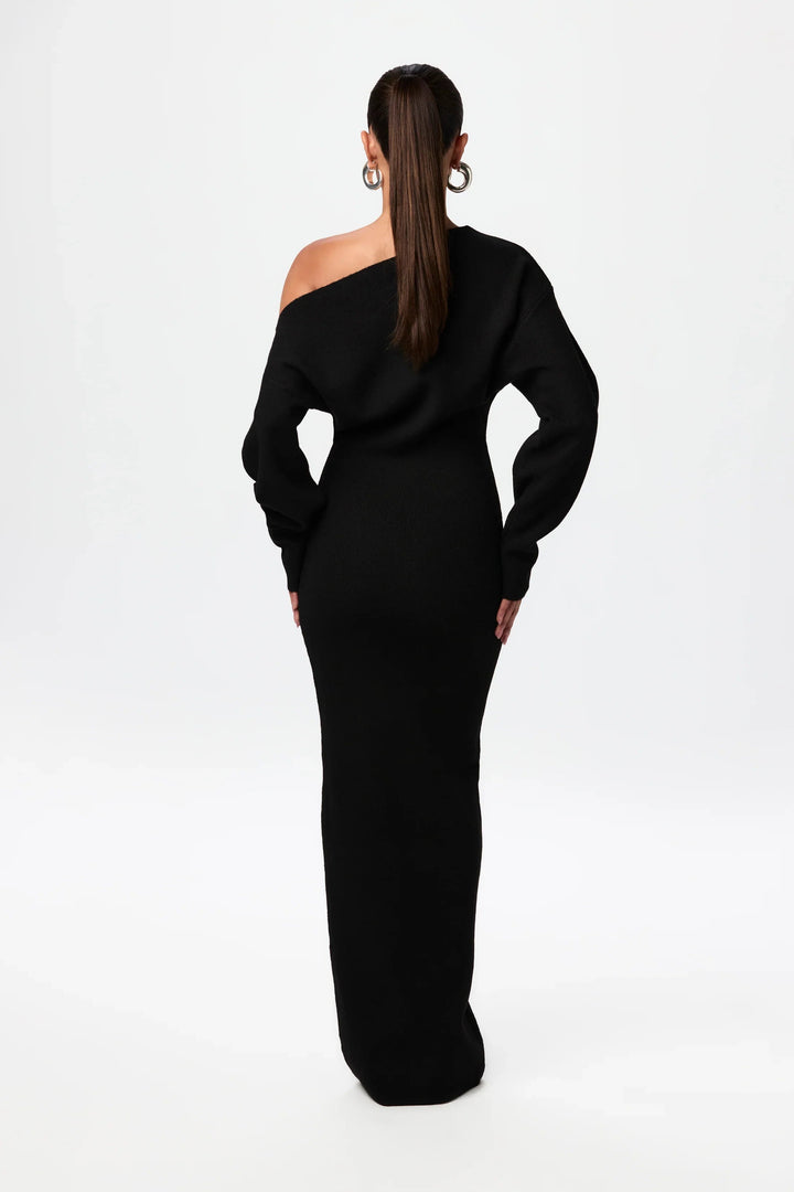 Apolline™ | Robe Pull à Épaules Dénudées