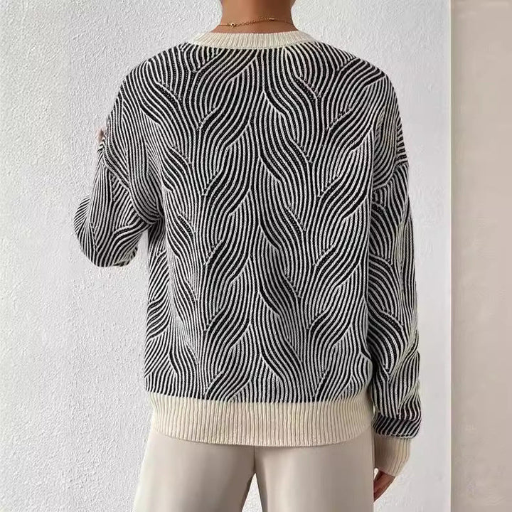 Léa™ | Pull en Maille Rayée Confortable