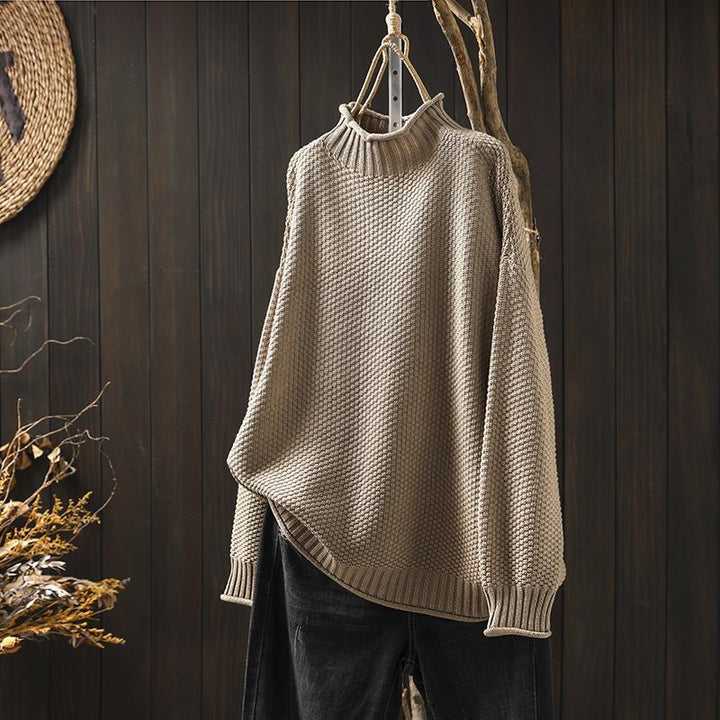 Aline™ | Pull Doux et Élégant en Maille Waffle
