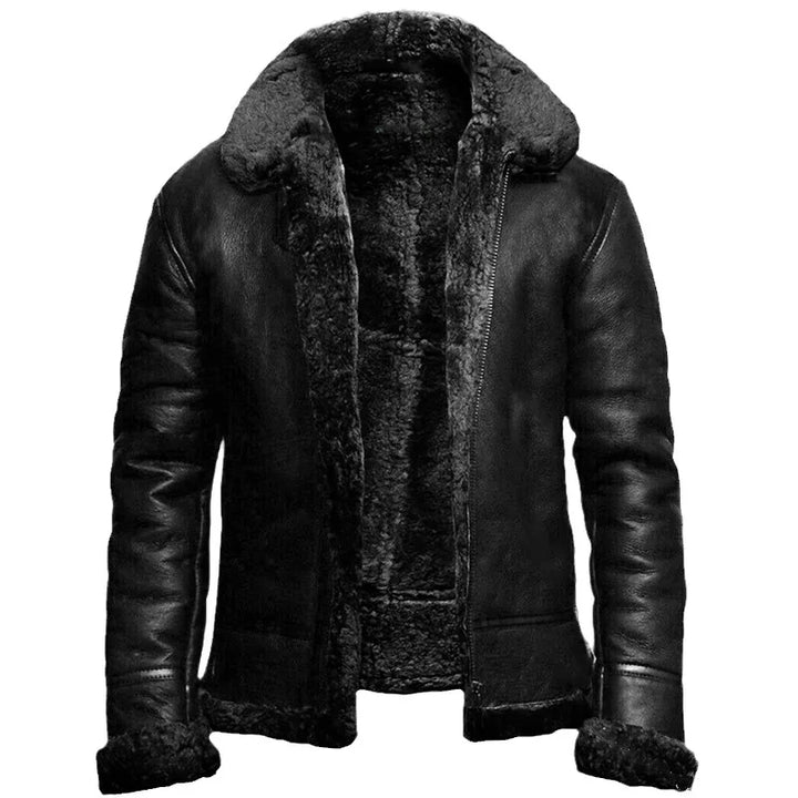 James™ | Leather Jacket with Faux Fur