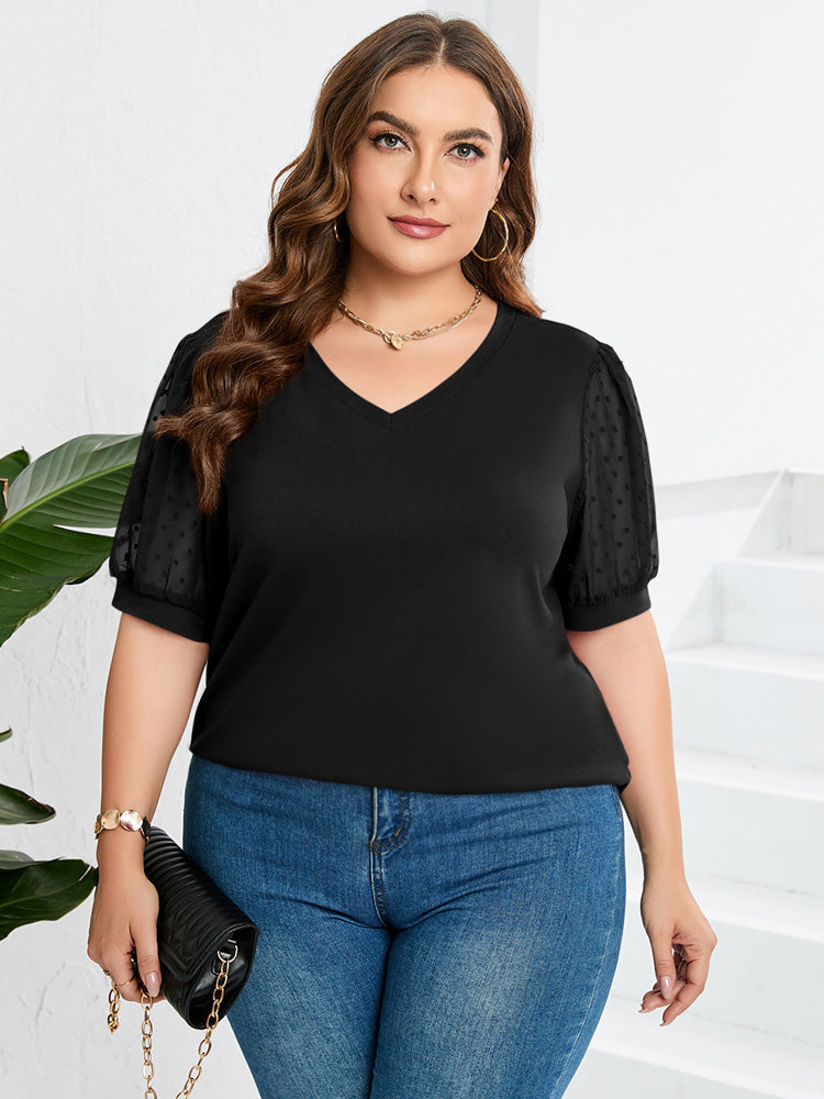 Sophie™ | Top à col V avec manches et couverture du ventre