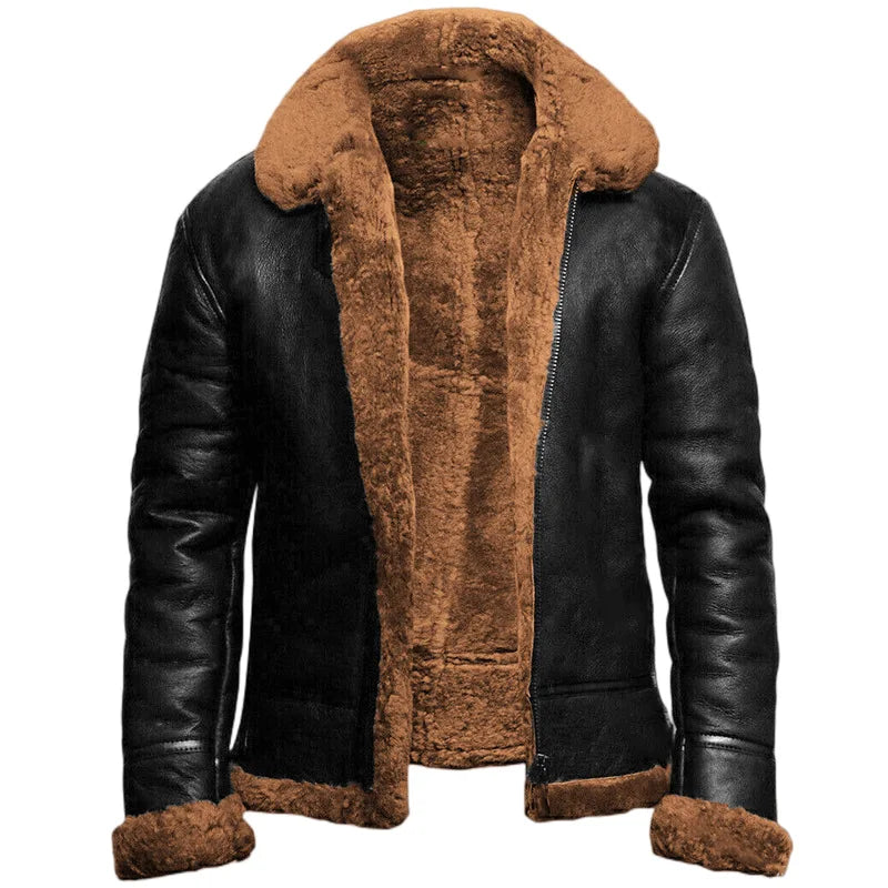 James™ | Leather Jacket with Faux Fur