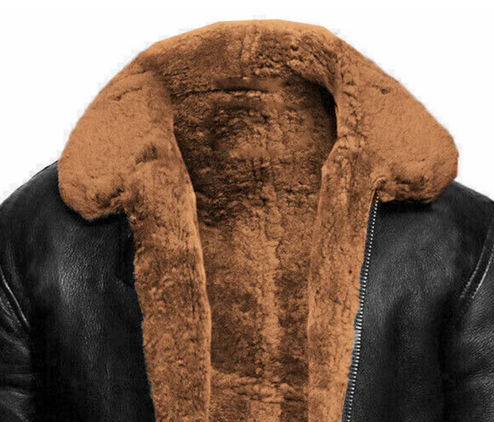 James™ | Leather Jacket with Faux Fur