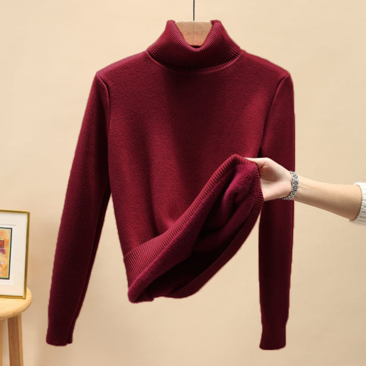 Delphine™ | Pull Luxe Col Roulé Doublé en Fleece