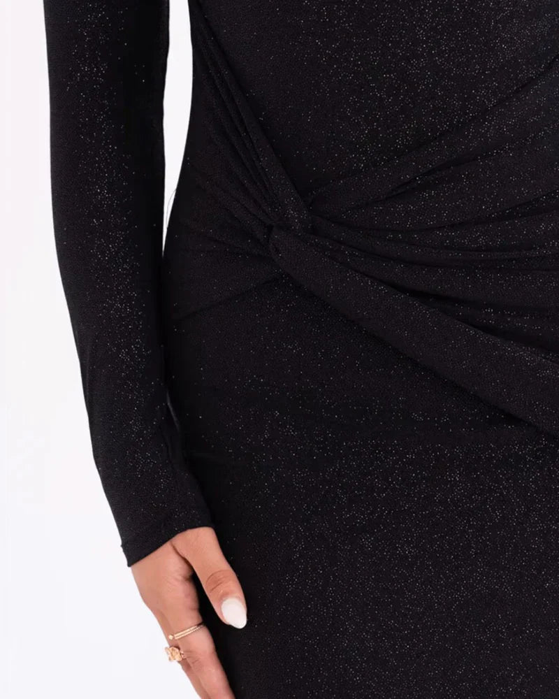 Anaïs™ | Robe Longue Pailletée à Épaule Dénudée
