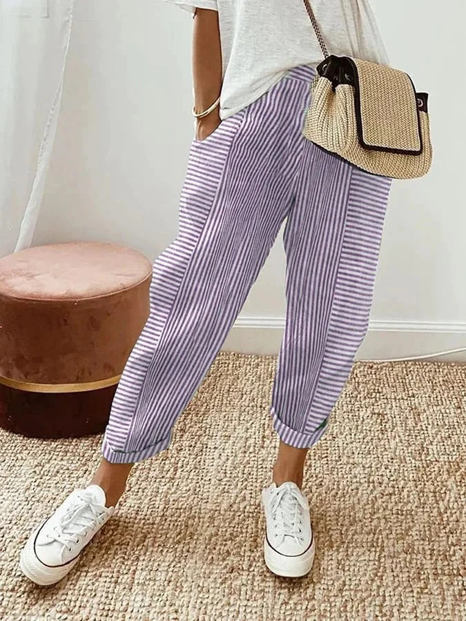 Leura™ | Pantalon Rayé Chic