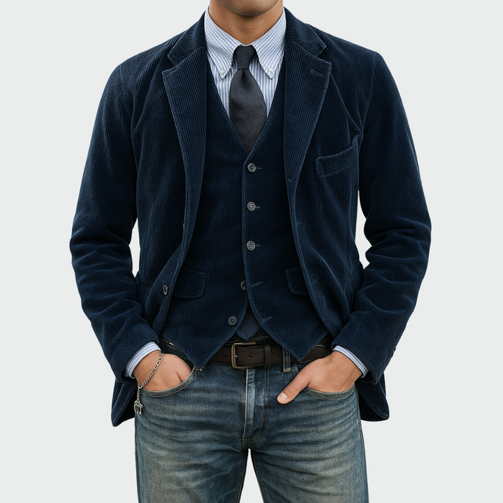 Tommy™ | Ensemble 2 pièces: Blazer et Gilet en Velours